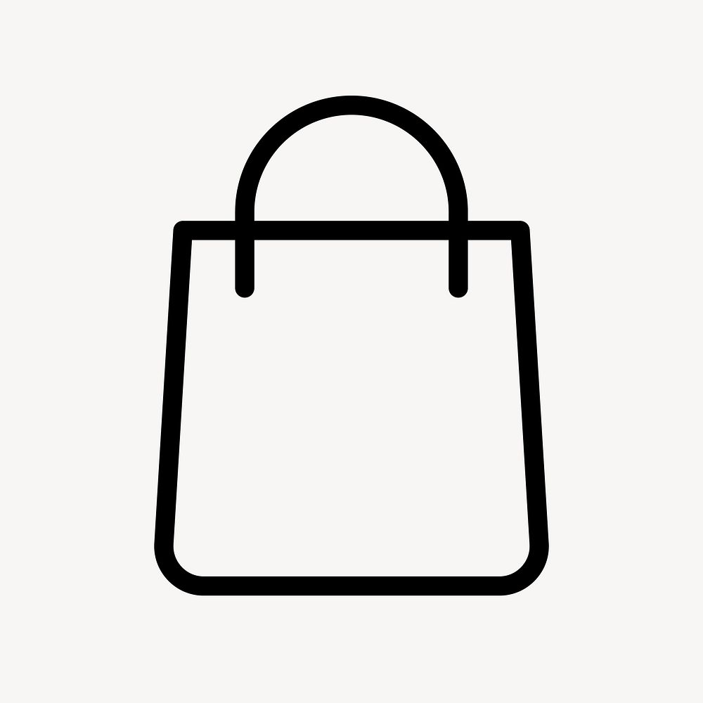 Shopping bag flat icon vector