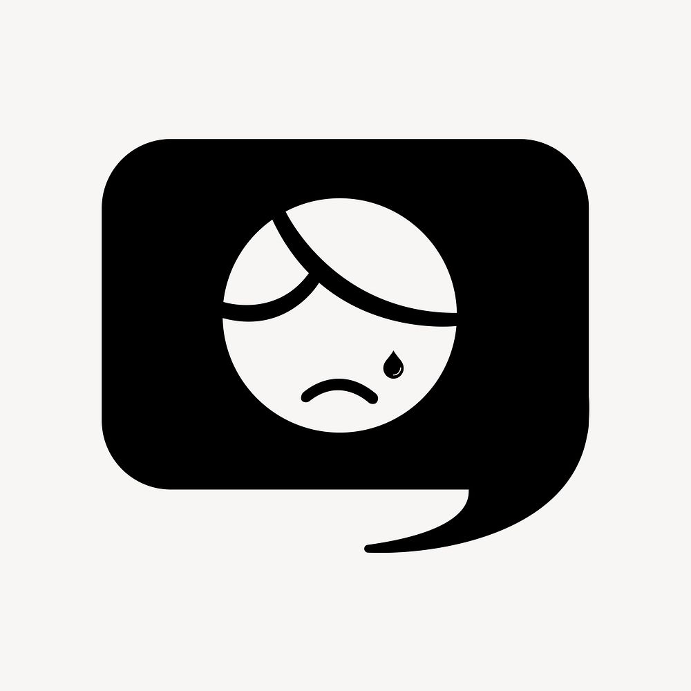Cyber bullying flat icon design