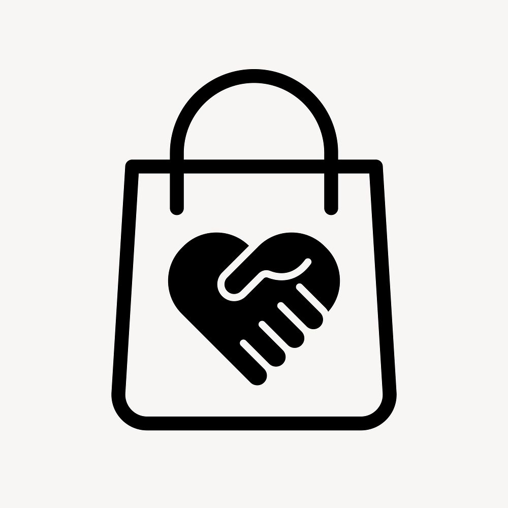 Charity gift flat icon design