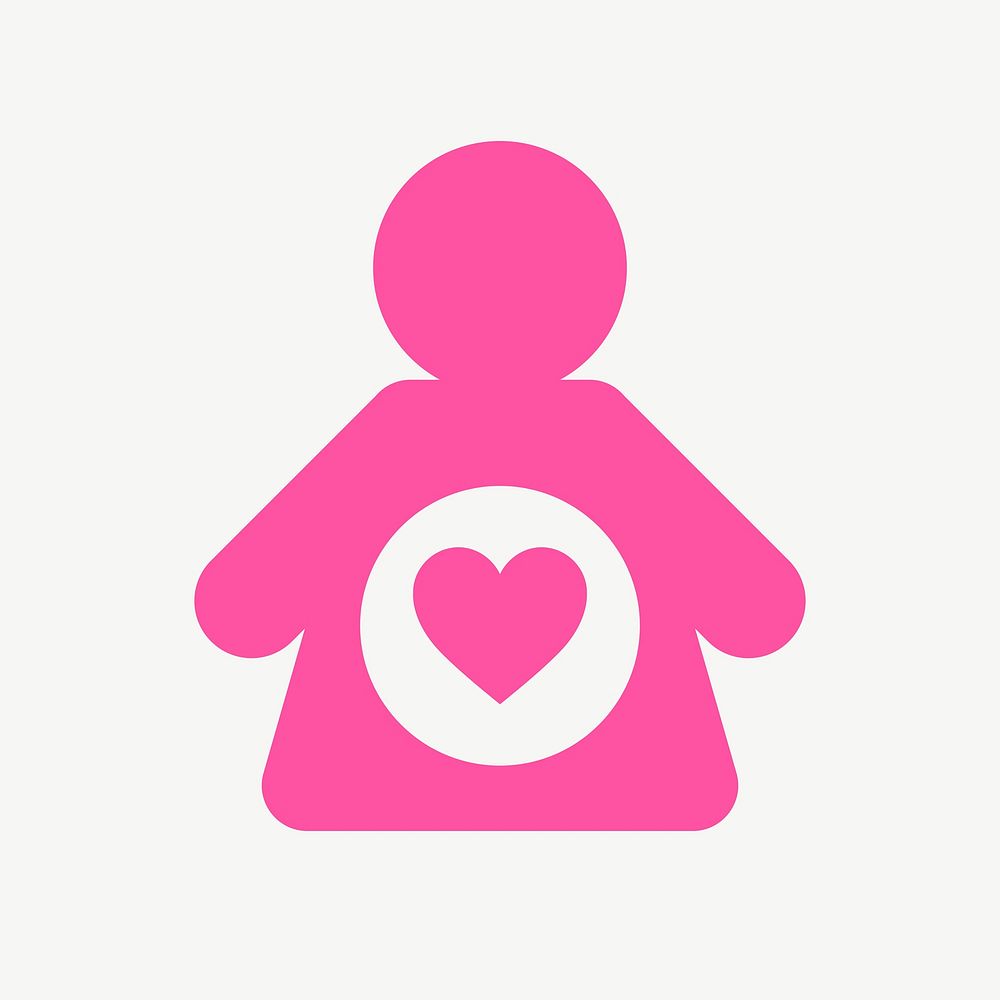 Pregnancy flat icon pink psd