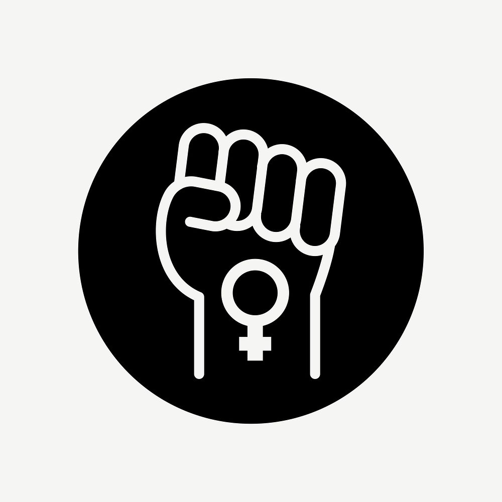 Women empowerment flat icon psd