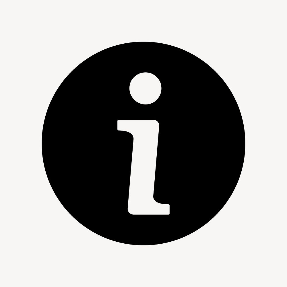 Information symbol flat icon vector