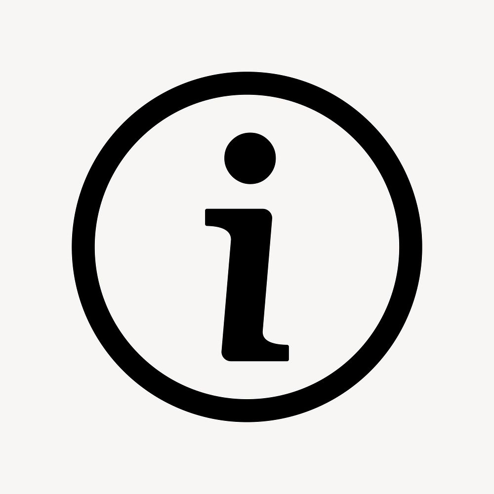 Information symbol flat icon vector