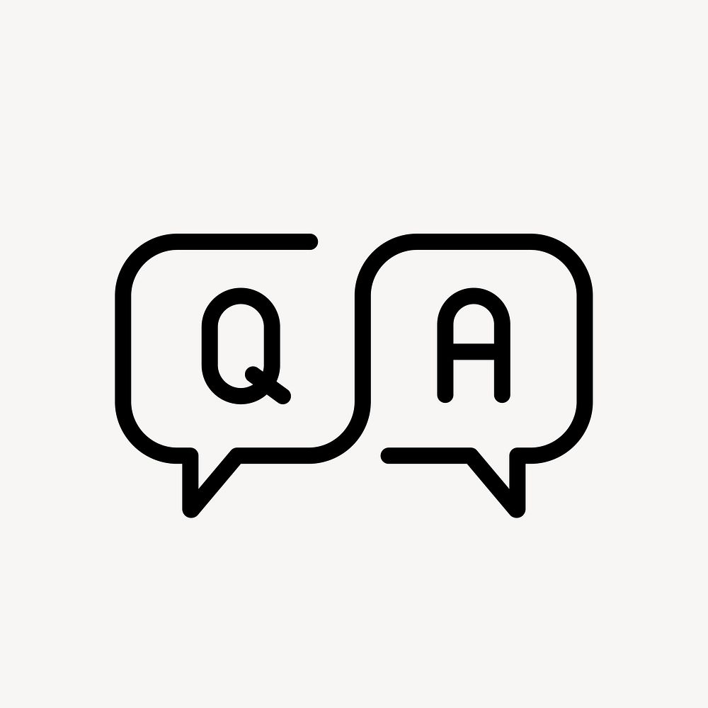 Question and answer flat icon vector