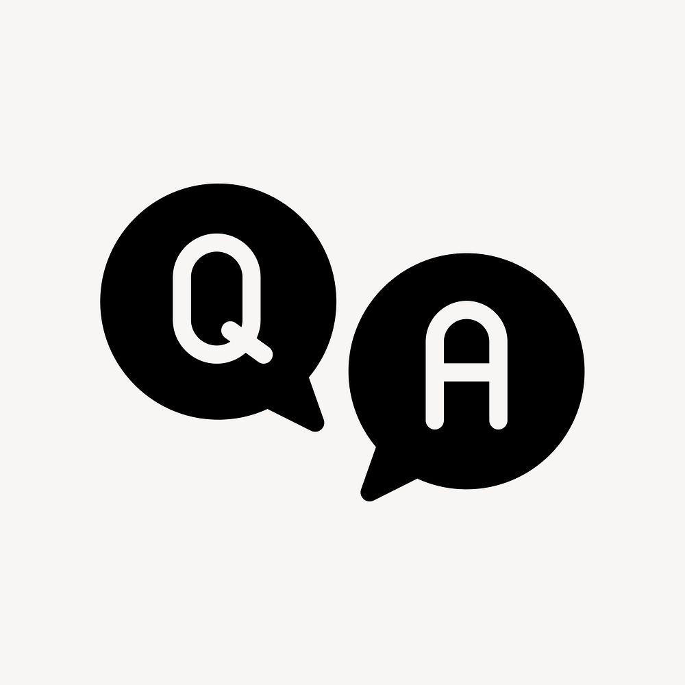 Question and answer flat icon vector