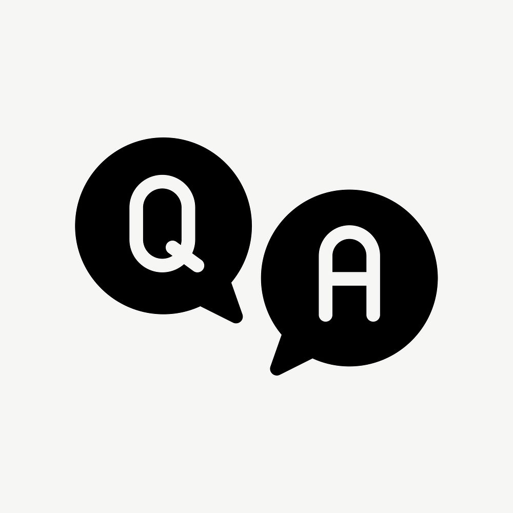 Question and answer flat icon psd