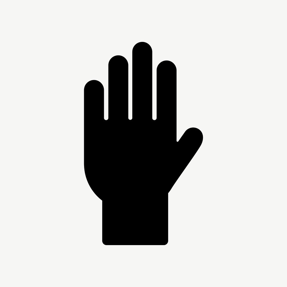 Hand flat icon black psd