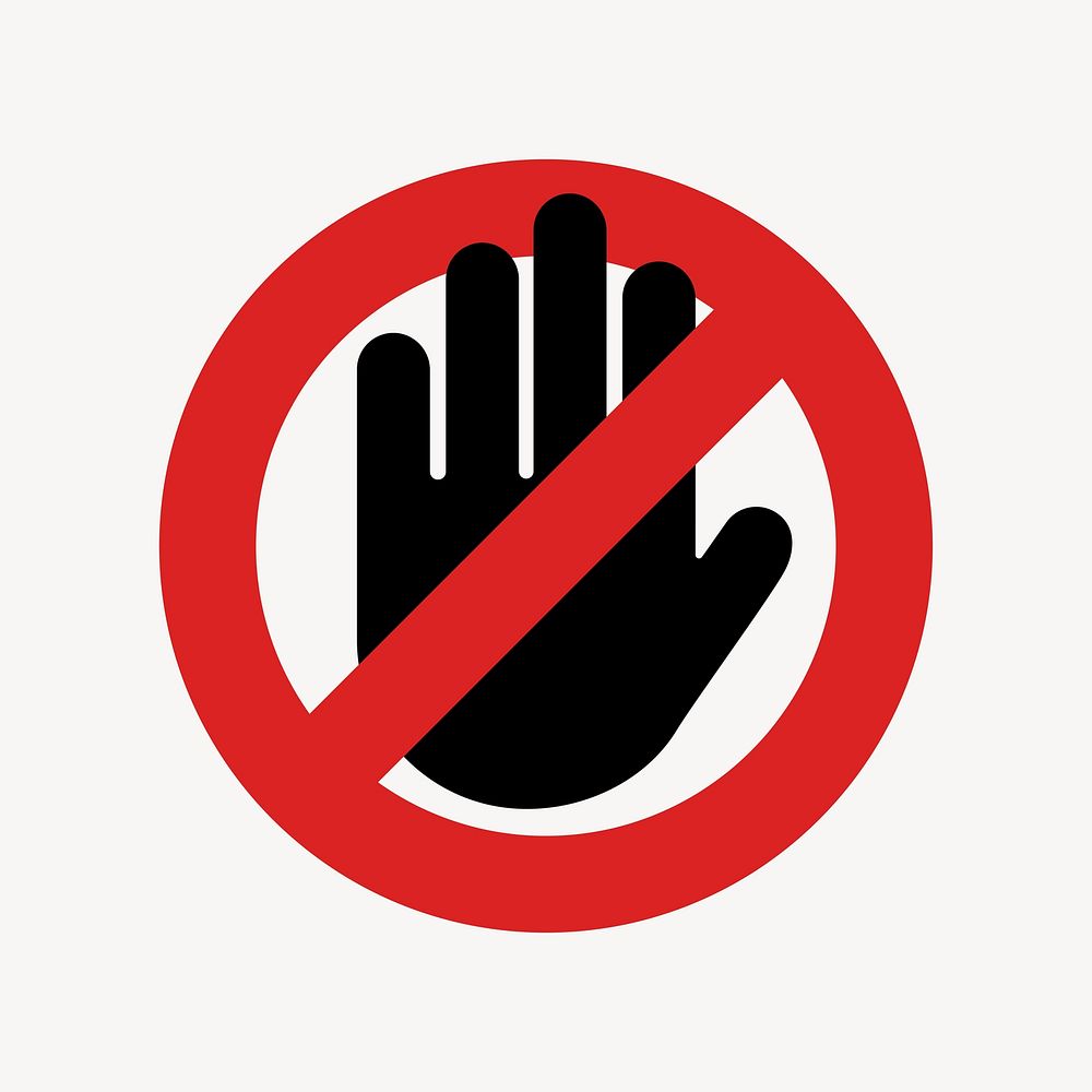 Stop sign flat icon design