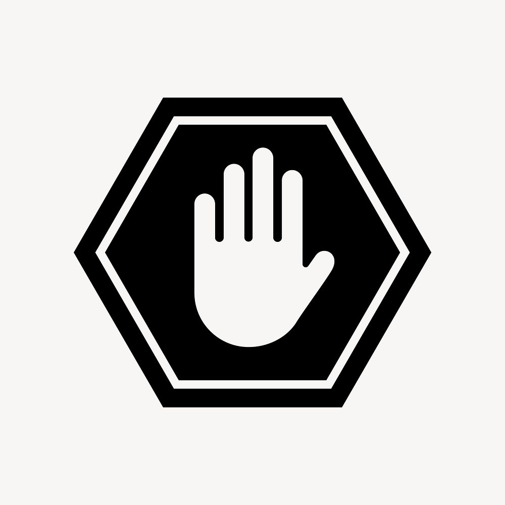 Stop sign flat icon vector