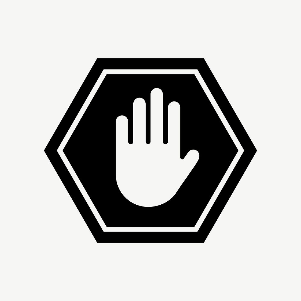 Stop sign flat icon psd