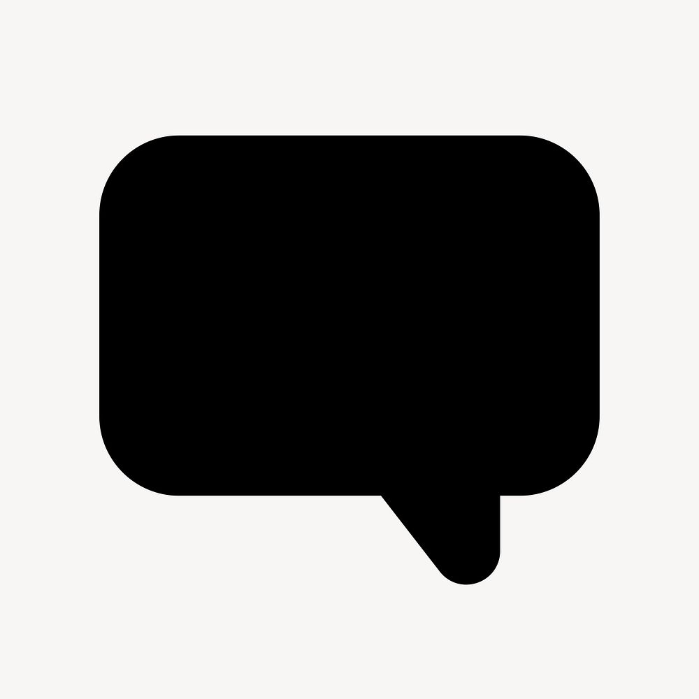 Speech bubble flat icon vector