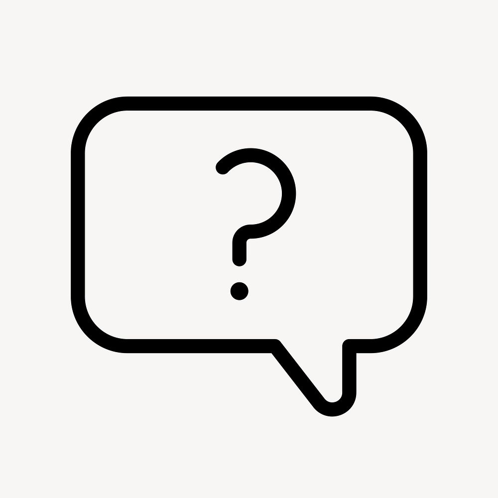 Question speech bubble flat icon vector