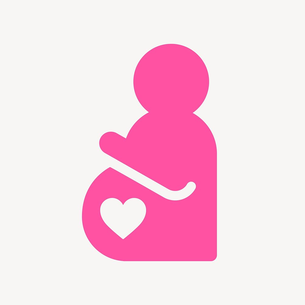 Pregnancy flat icon pink vector