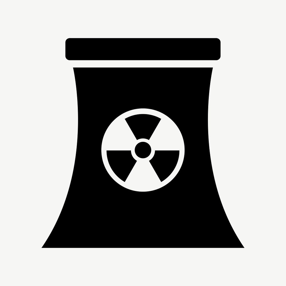 Nuclear power plant flat icon psd