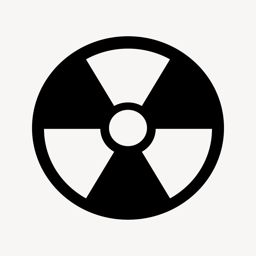 Nuclear symbol flat icon vector