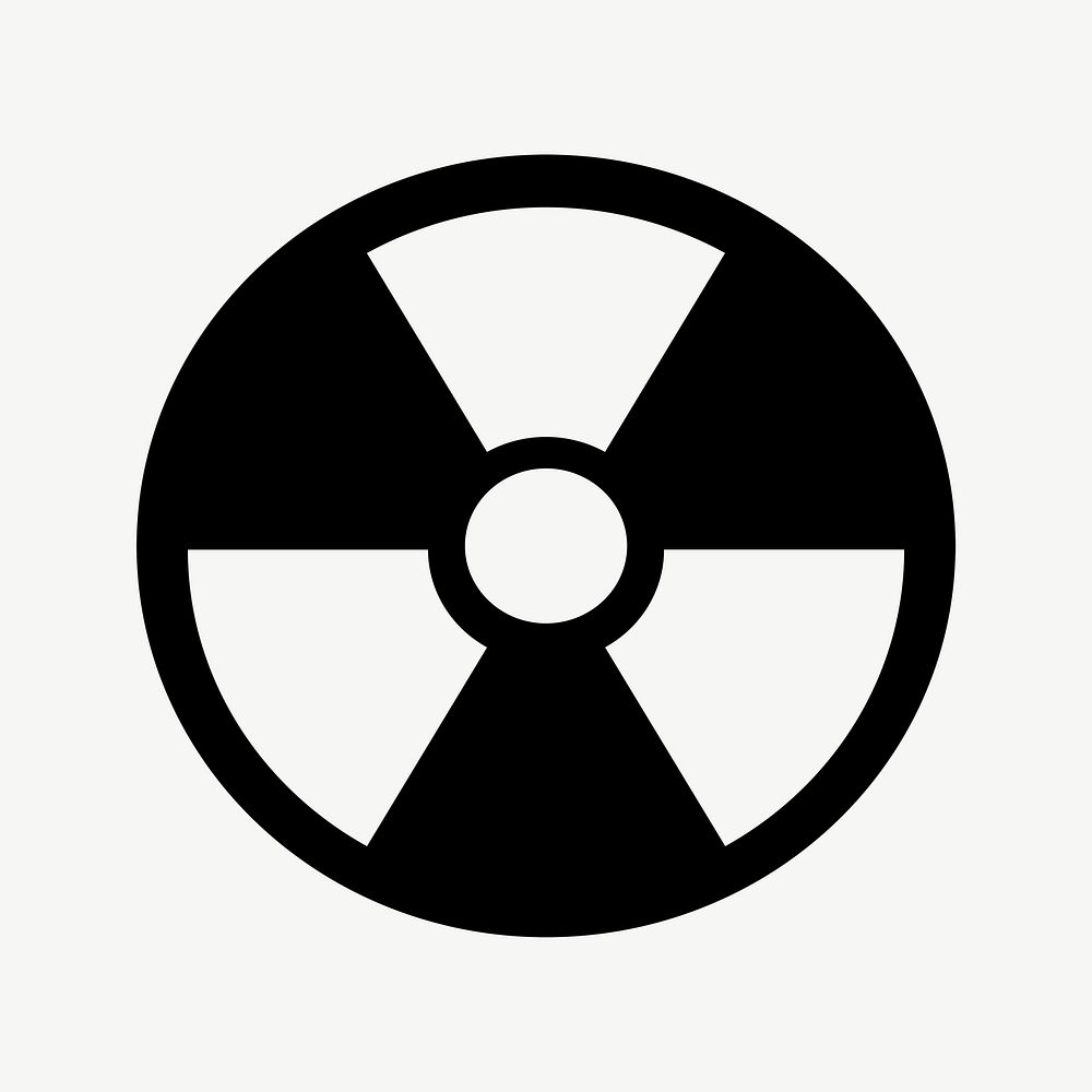 Nuclear symbol flat icon psd