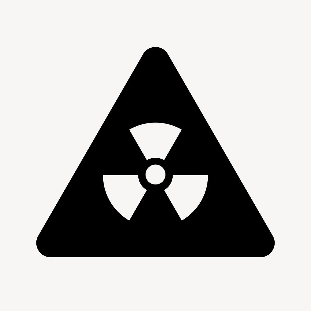 Nuclear danger flat icon vector