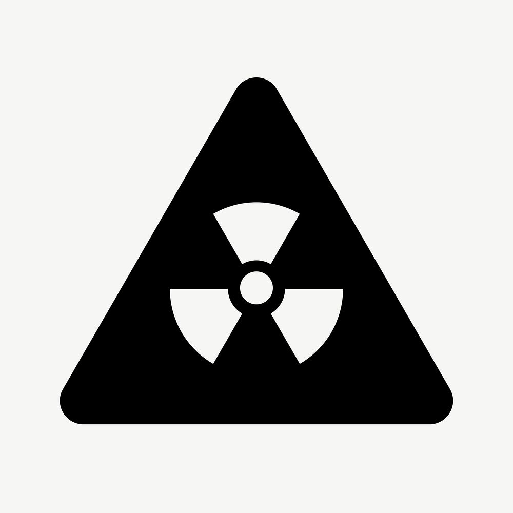 Nuclear danger flat icon psd