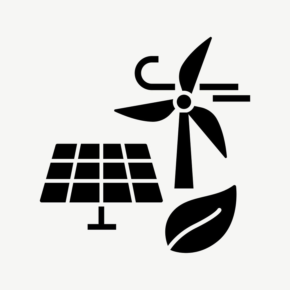 Renewable energy flat icon psd