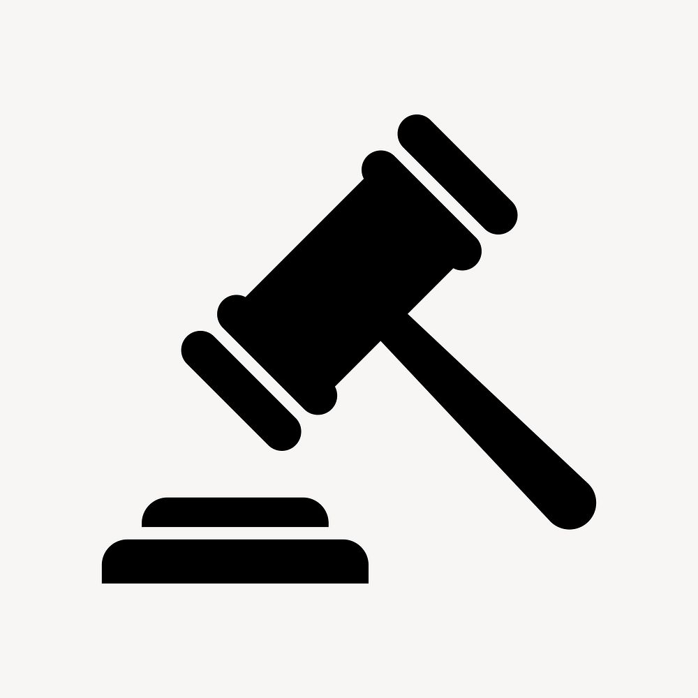 Gavel symbol flat icon vector