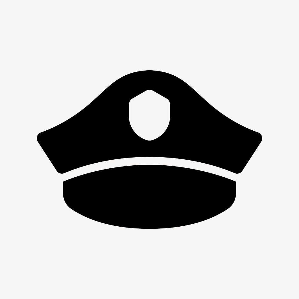 Police hat flat icon vector
