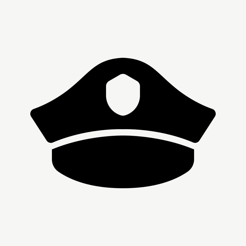 Police hat flat icon psd