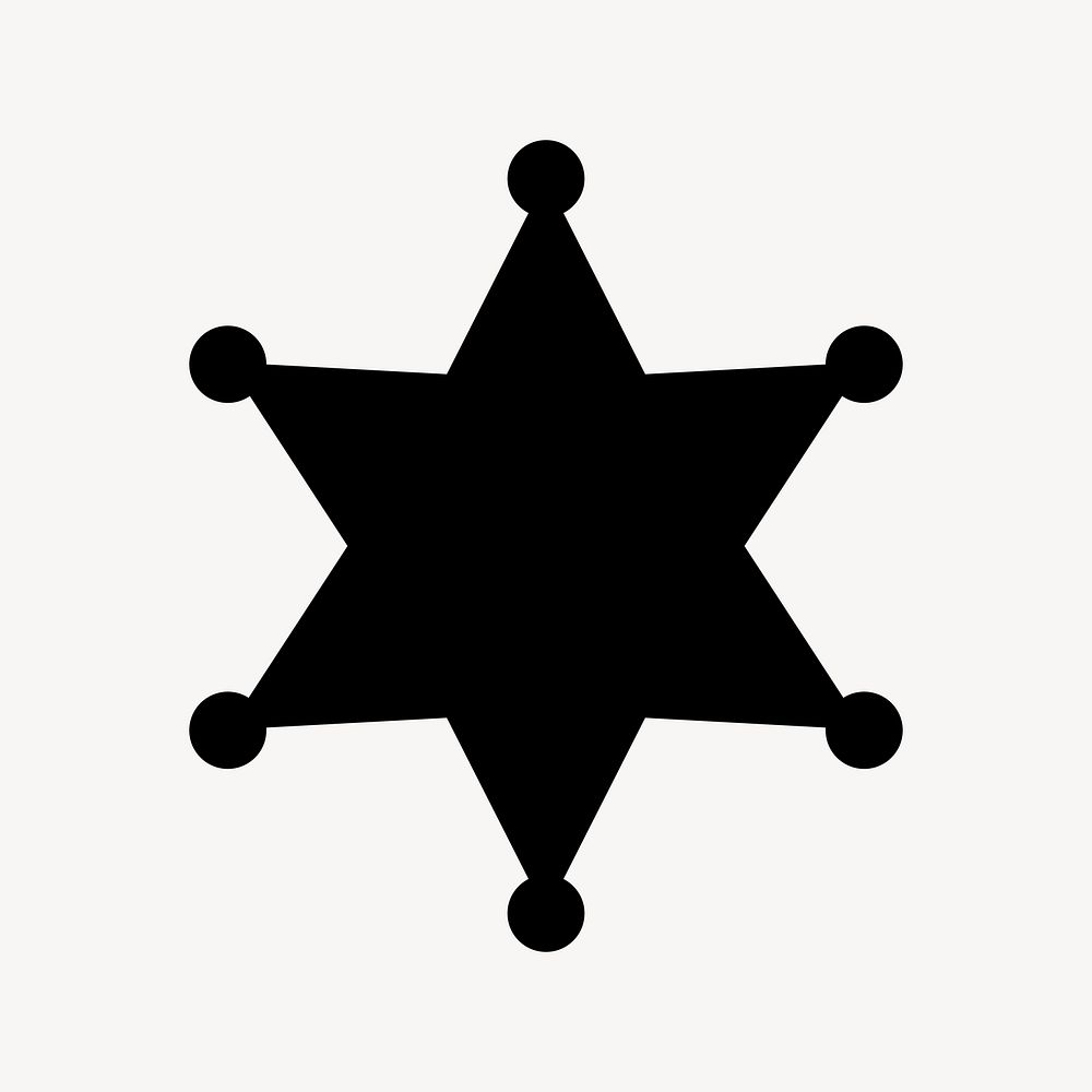 Sheriff badge flat icon design