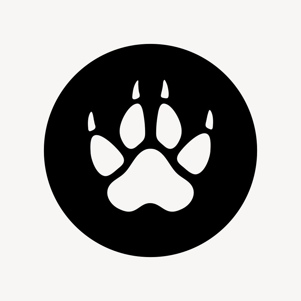 Bear warning flat icon vector