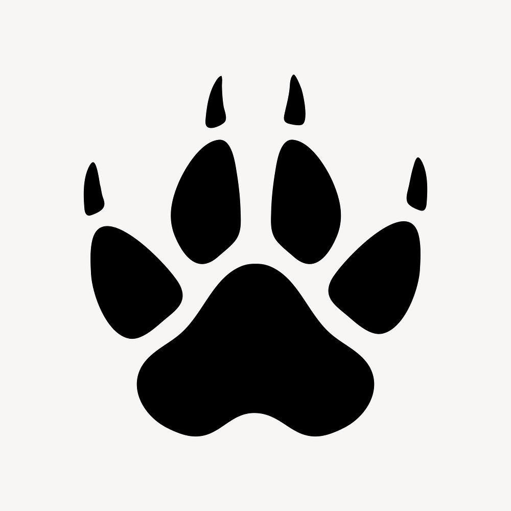 Bear paw flat icon design