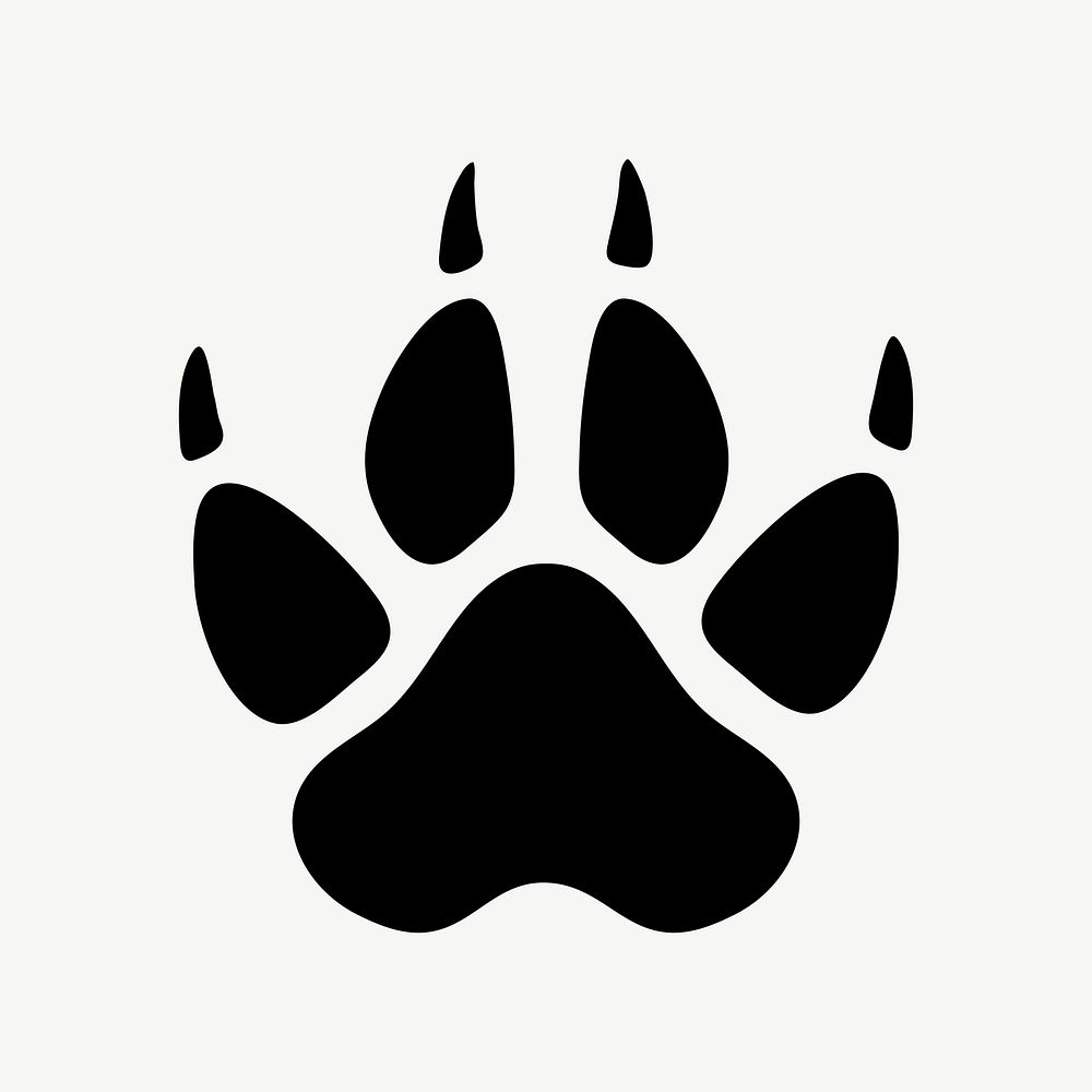 Bear paw flat icon psd