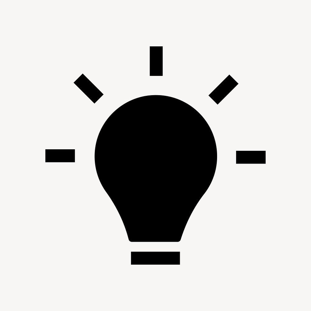 Light bulb flat icon vector