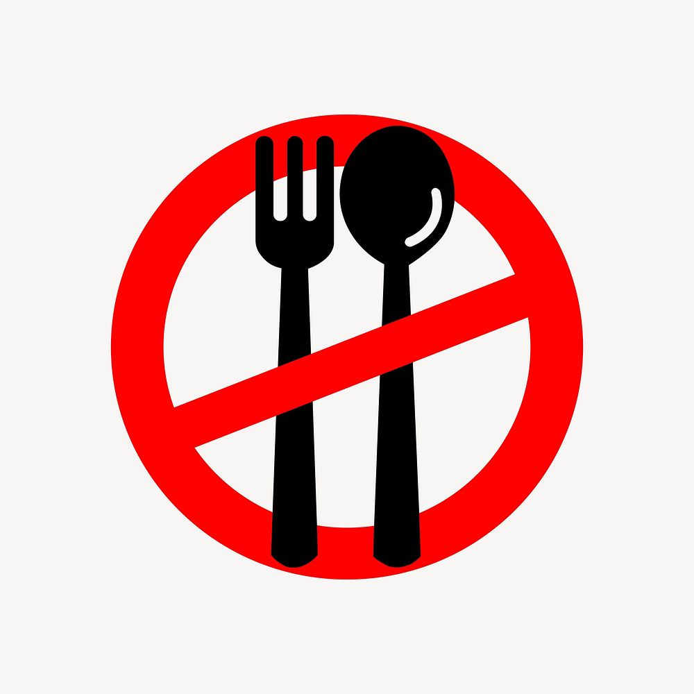 No food flat icon vector