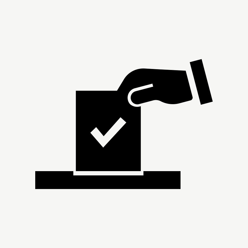 Voting ballot flat icon psd