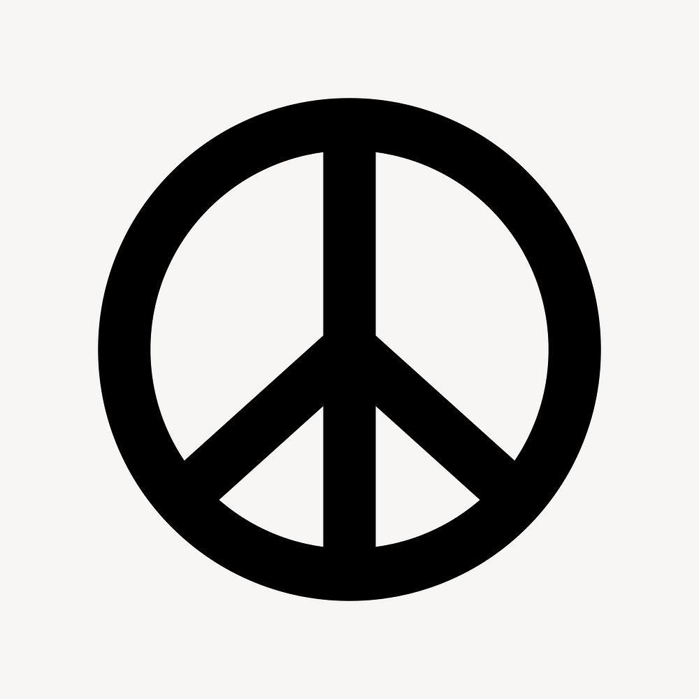 Peace symbol flat icon vector