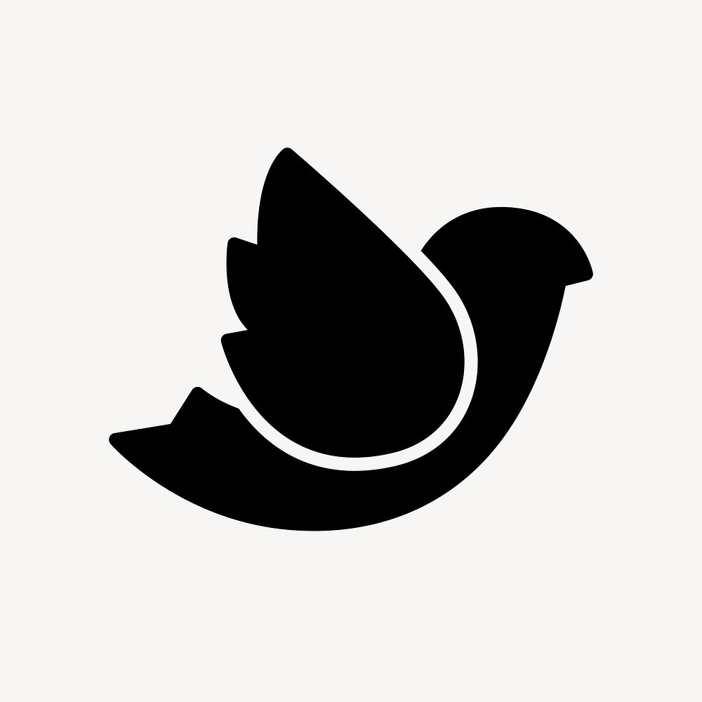 Dove outline flat icon vector