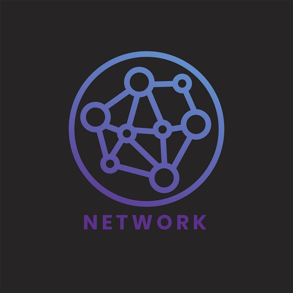 Computer network icon graphic illustration