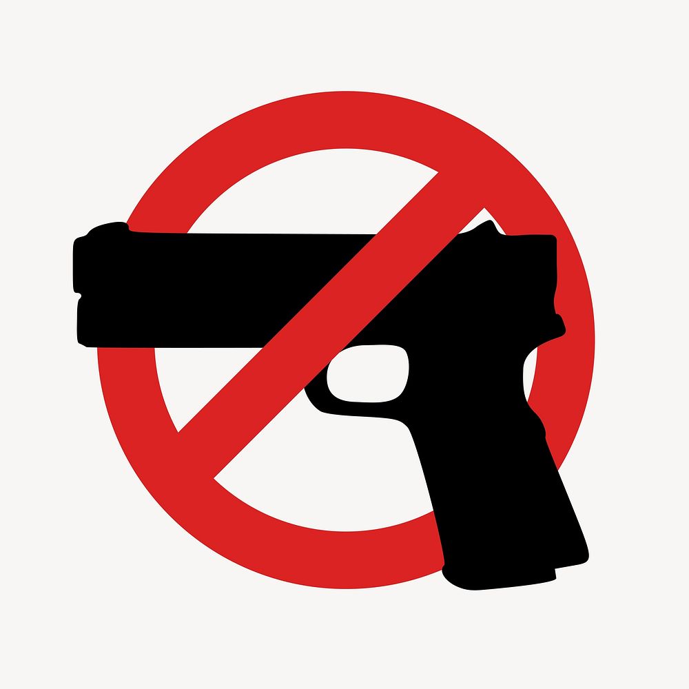No gun flat icon vector
