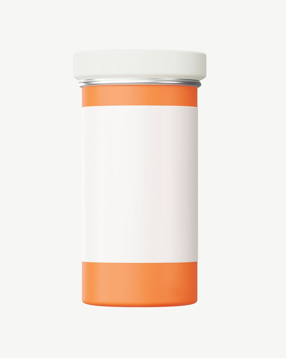 3D medicine bottle, collage element psd