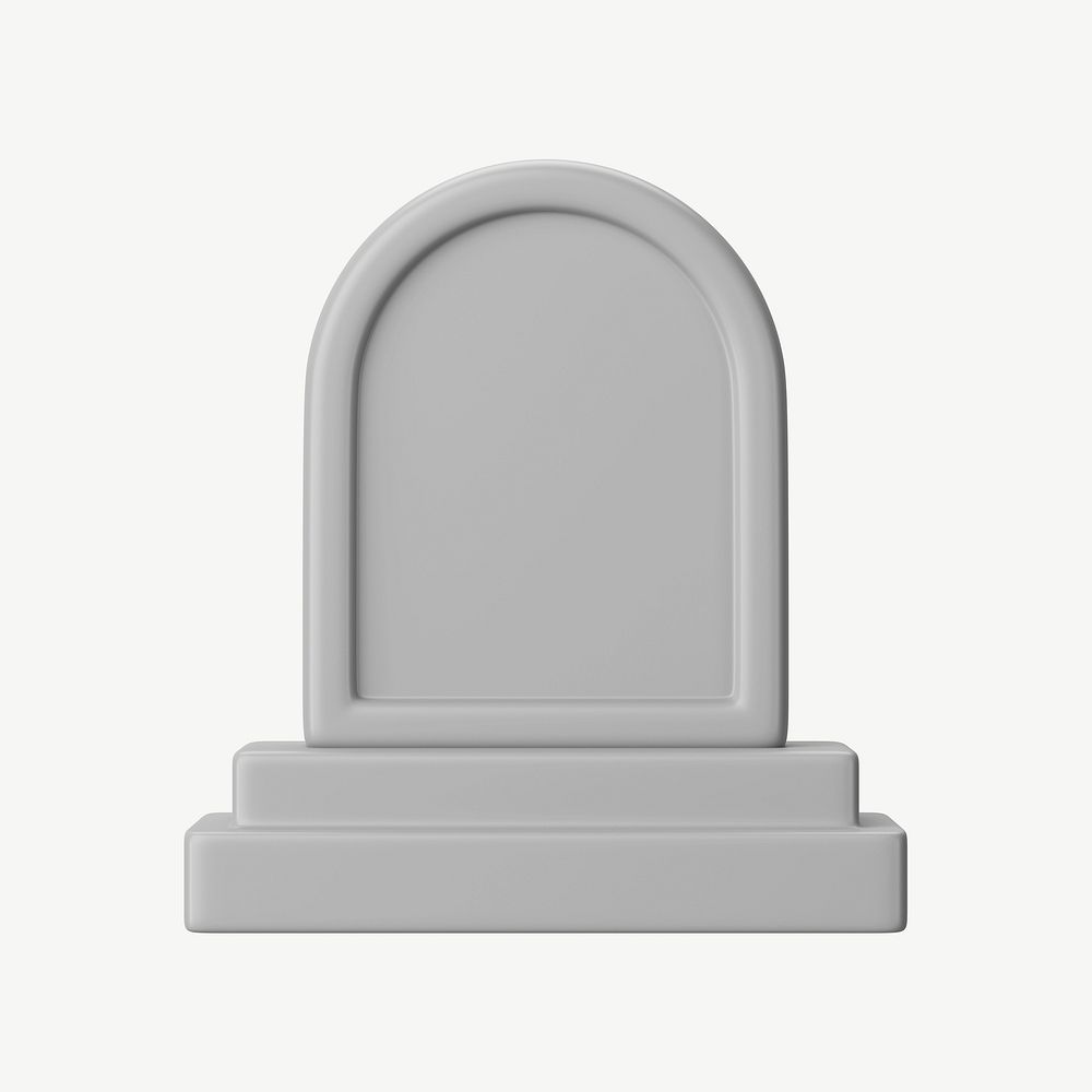 3D tombstone, collage element psd