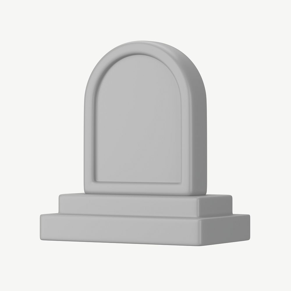 3D tombstone, collage element psd