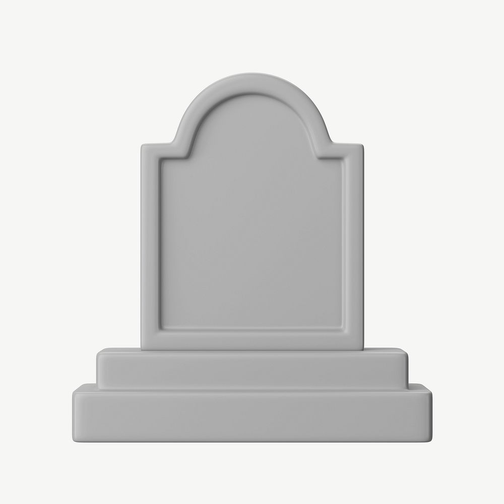 3D tombstone, collage element psd