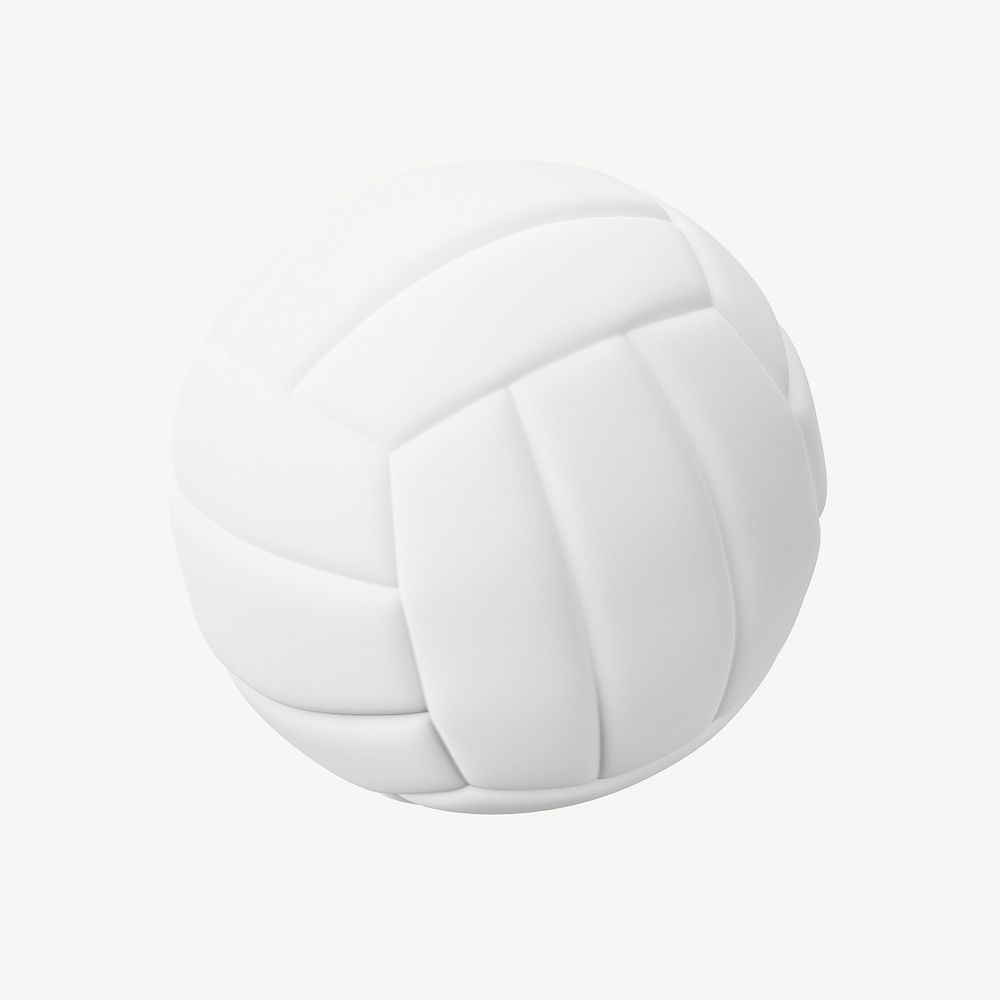 3D volleyball ball, collage element psd