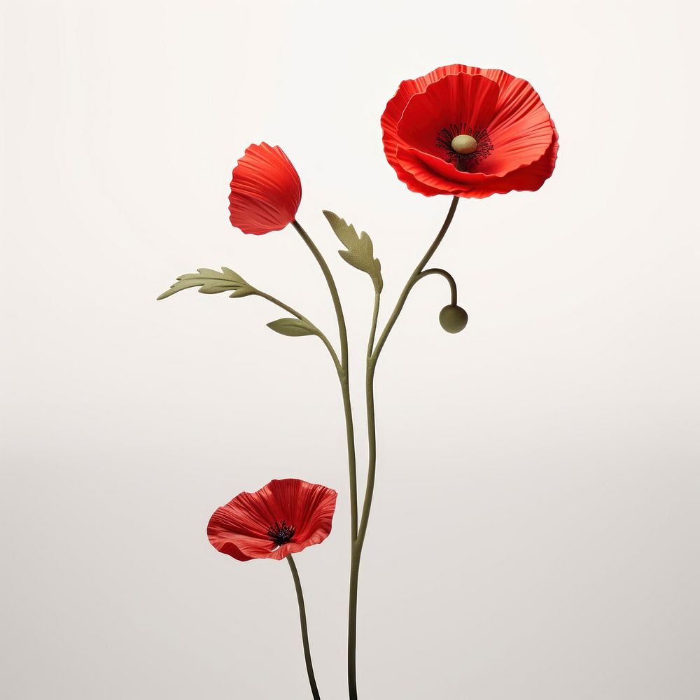 Flower poppy petal plant. AI generated Image by rawpixel.