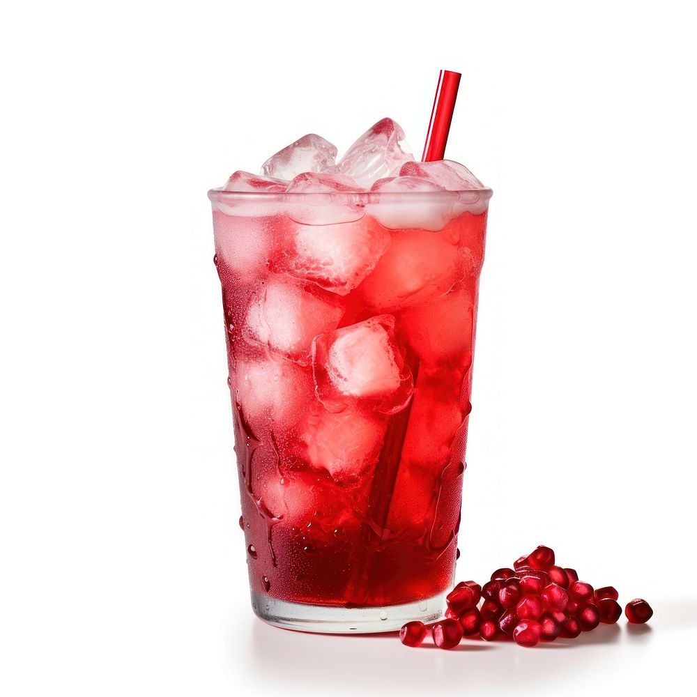 Pomegranate soda cocktail fruit. AI generated Image by rawpixel.