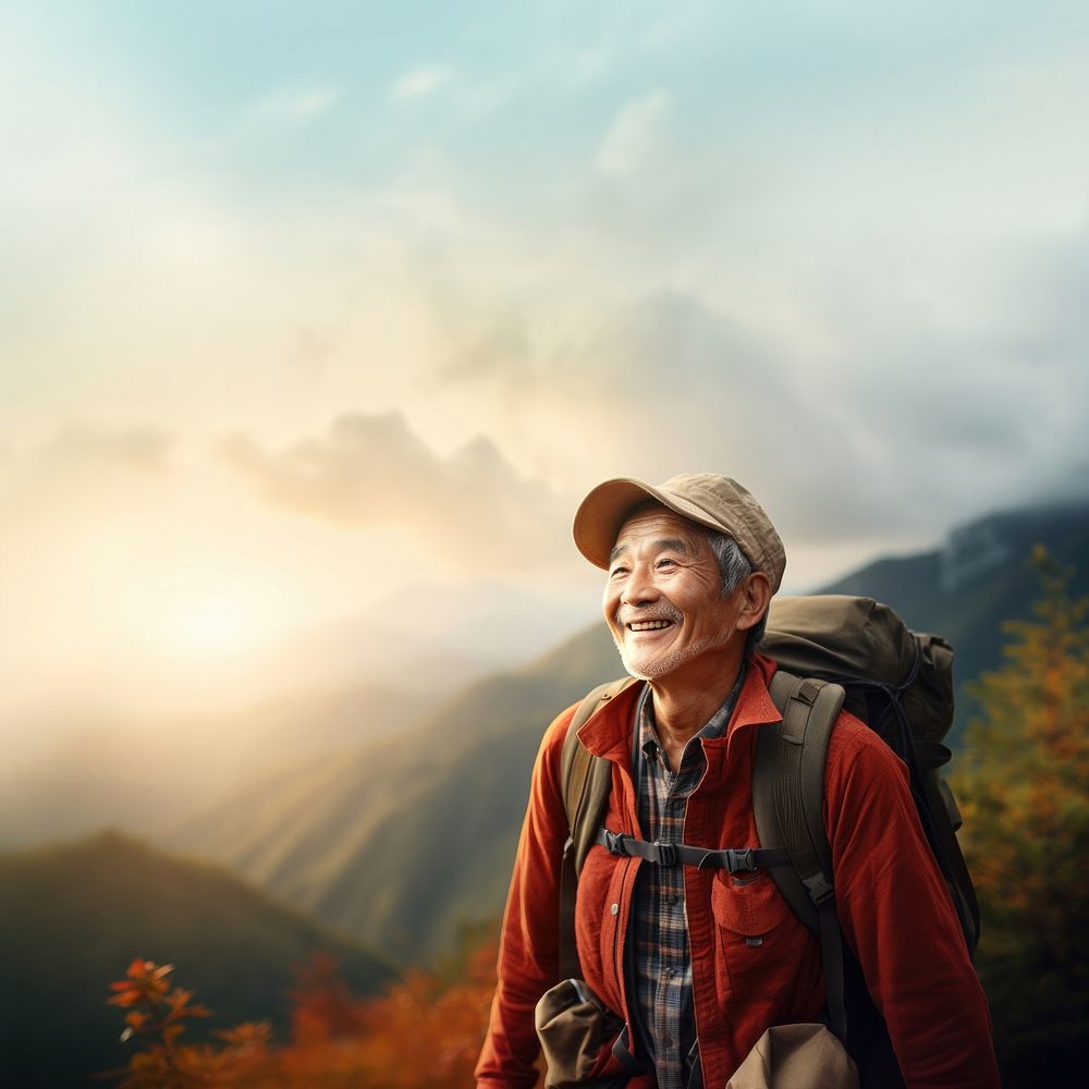 Outdoors nature hiking photo. AI generated Image by rawpixel.
