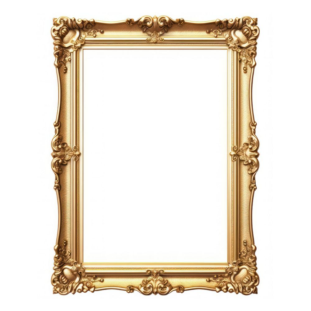 Frame gold white background rectangle. AI generated Image by rawpixel.