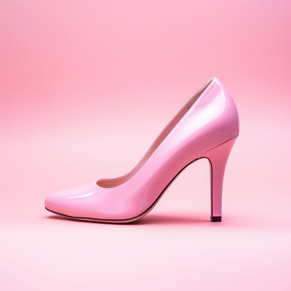 Shoe footwear pink pink background. AI generated Image by rawpixel.