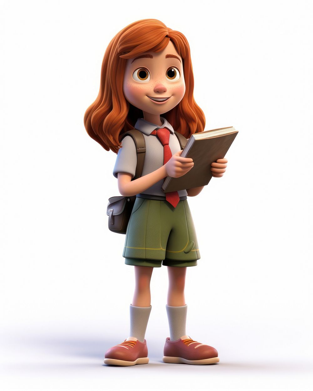 Portrait cartoon book girl. AI generated Image by rawpixel.