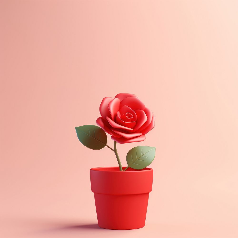 Flower rose plant red. AI generated Image by rawpixel.