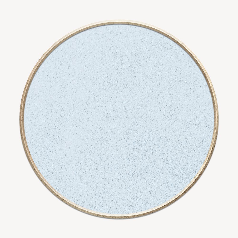 Blue pastel circle frame psd